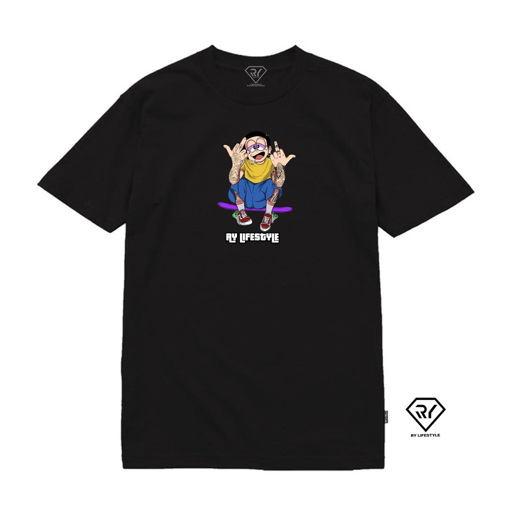 Ry Lifestyle T-Shirt Nobita Gangster Simple T-Shirt Animation T-Shirt