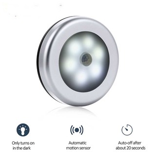 Shop Jung ไฟติดผนังไร้สาย  ไฟติดกำแพง 6 LED Wireless Infrared Motion Sensor Lamp รุ่น 000442 - Silver