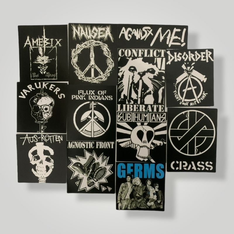 Anarcho Punk Band Sticker Pack (Germs, Crass, Disorder, Agints me ฯลฯ