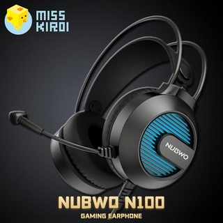 NUBWO รุ่น N100 Stereo Headset for Gaming หูฟังเกมมิ่ง แบบครอบหัว มีไมโครโฟน ระบบสเตริโอ มีไฟรอบ Gaming Headset Earphone