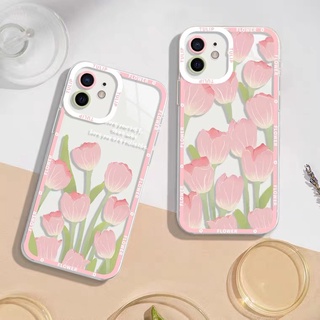 เคสโทรศัพท์มือถือ ซิลิโคนนุ่ม TPU ใส กันกระแทก ลายดอกไม้ สําหรับ IPhone 14 13 12 11 Pro Max Mini XS X XR 7 8 6 6S Plus SE 2020