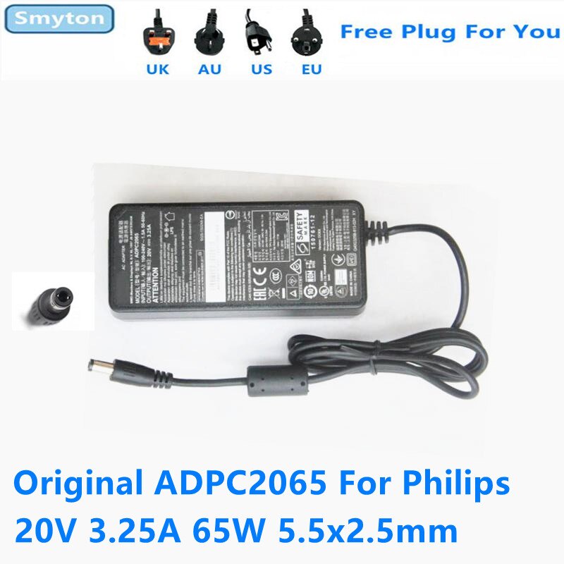 ADPC2065 65W 20V 3.25A อะแดปเตอร์ AC สําหรับ Philips 278E1 272M7C 279X6Q 276E8F 276E8V 278M6F 65W Mo