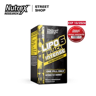 Nutrex Research - Lipo 6 Black Intense Ultra Concentrate ลดน้ำหนัก 60 Caps