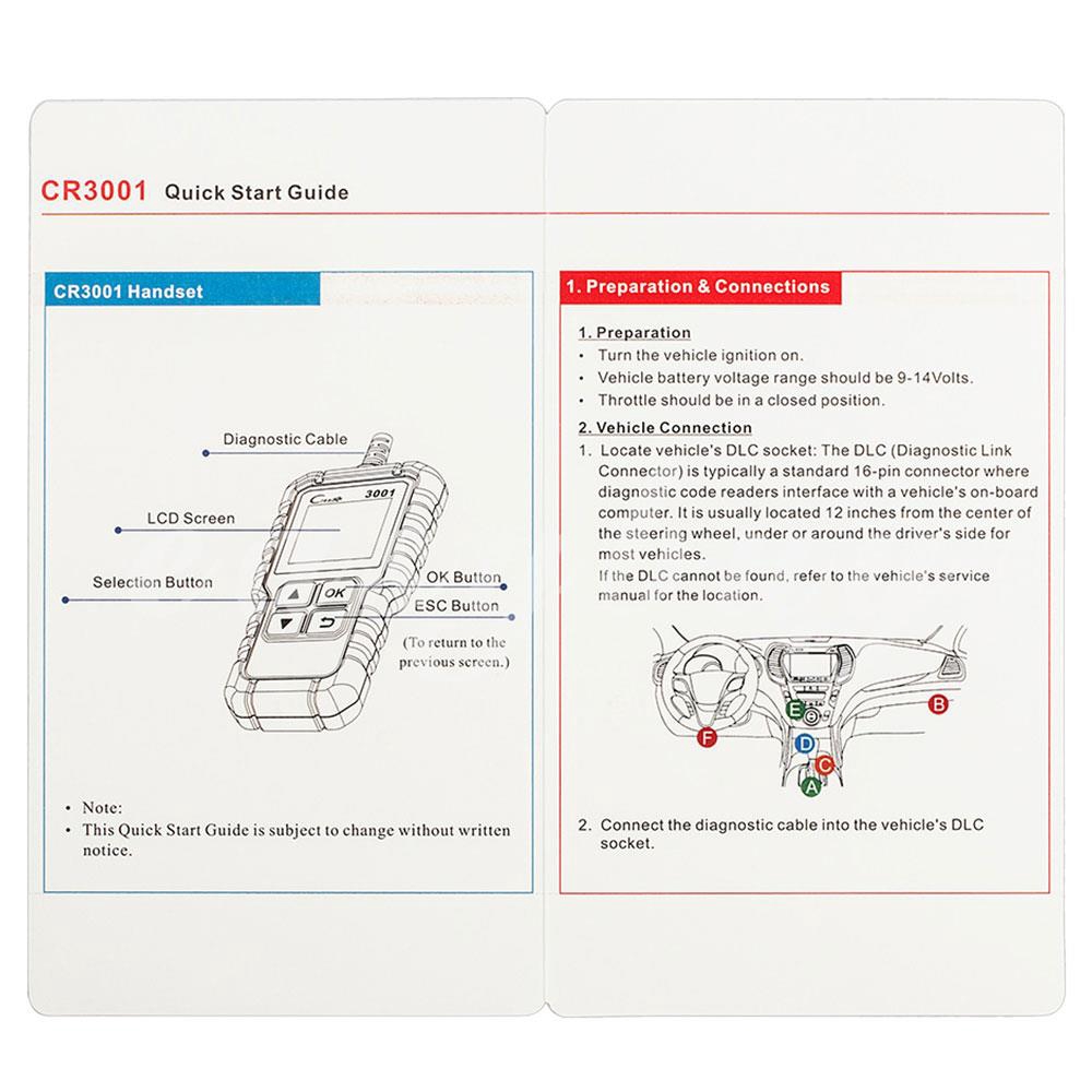 เครื่องสแกนเนอร์อ่านโค้ด obd 2 cr 3001 สําหรับรถยนต์ - easybuy.th ...