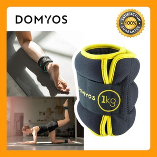 🔶🔶สนับถ่วงข้อมือและข้อเท้า DOMYOS แบบปรับขนาดได้สำหรับกระชับกล้ามเนื้อแพ็ค น้ำหนัก 1 กก.🔶🔶