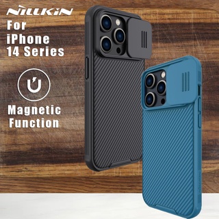 Nillkin เคสแม่เหล็ก ป้องกันกล้อง หรูหรา สําหรับ IPhone 14 Pro Max 14 Plus