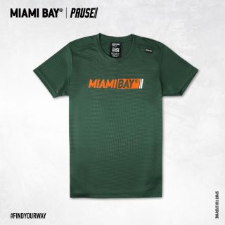 Miami Bay เสื้อยืดผ้ากีฬา รุ่น Pause สีเขียว (ราคาต่อตัว)