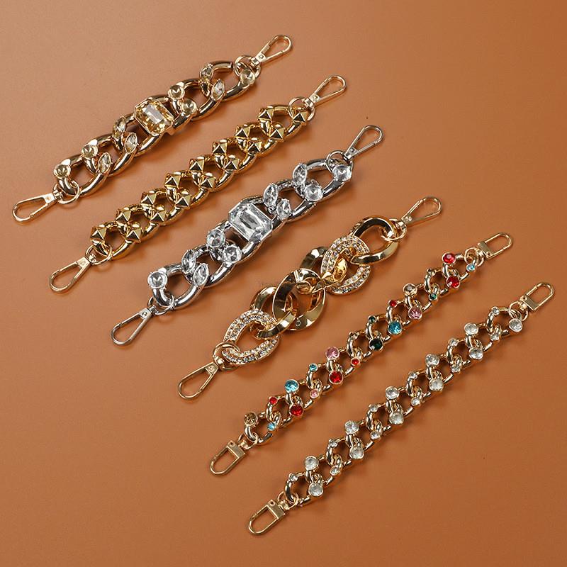 โซ่ผู้หญิงออกแบบรองเท้า Charms อะคริลิค Rhinestones Charms รองเท้าตกแต่ง DIY ที่ถอดออกได้รองเท้าอุปกรณ์เสริม