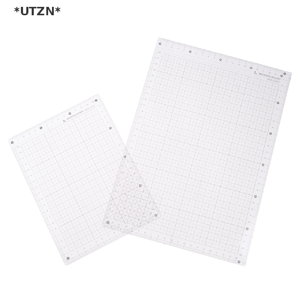 [[UTZN]] แผ่นไม้บรรทัด PVC ขนาด A4 B5 A5 สีโปร่งใส สําหรับนักเรียน [ขายดี