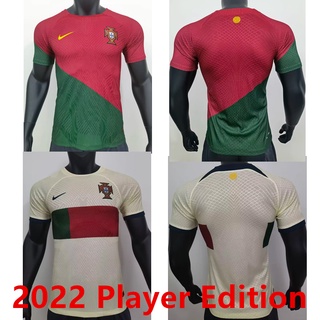 เสื้อกีฬาแขนสั้น ลายทีมชาติฟุตบอล Portugal Home Away Player Edition 2022