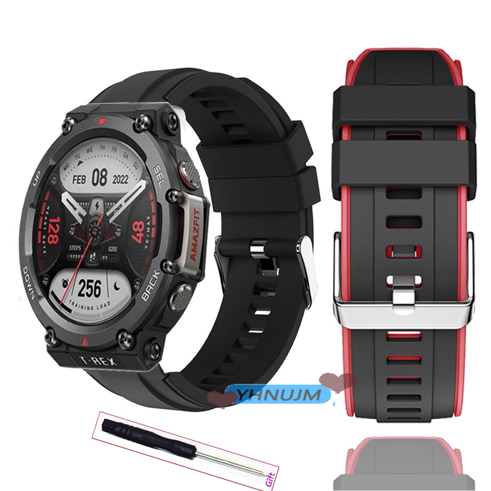 สายนาฬิกาข้อมือซิลิโคน แบบเปลี่ยน สําหรับ Amazfit T Rex 2 SmartWatch ...