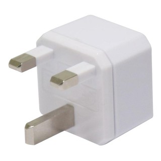 ปลั๊กแปลง 3 ขา UK สีขาว โตชิโน EA-UKWhite 3-pin UK plug toshino EA-UK