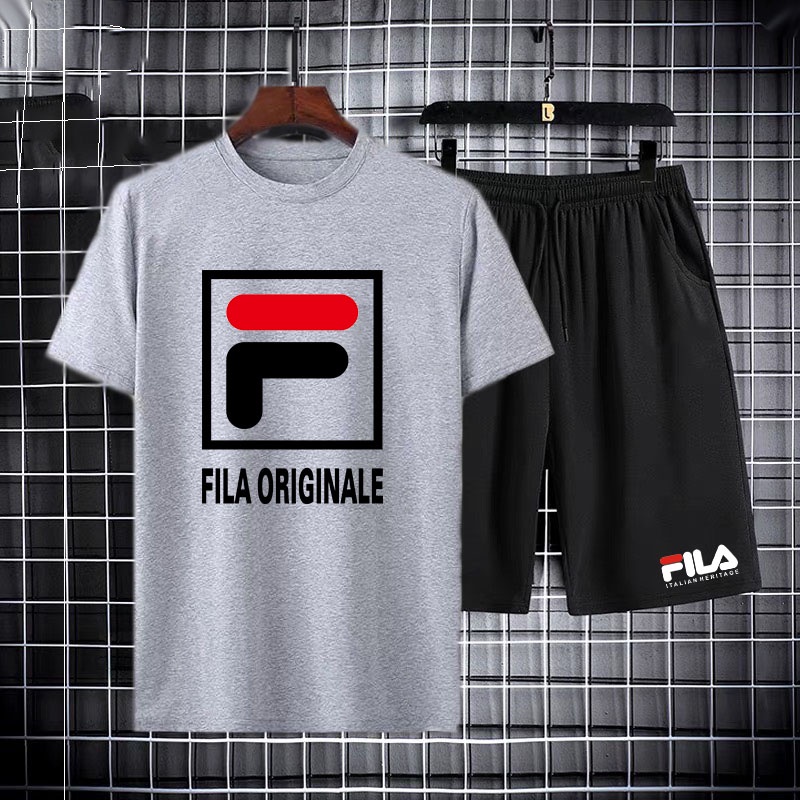 ชุดเซ็ทแฟชั่นเสื้อยืดแขนสั้นสกรีนลาย+กางเกงขาสั้นกางเกงขาสั้นลำลอง กางเกงกีฬา ใส่ได้ทั้งหญิงและชายT148-DK3044