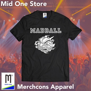 เสื้อยืดสีขาวM6 เสื้อยืด พิมพ์ลาย BAND MADBALL TAG MERCHCONS SIZE Outdoor DISTROS-4XL