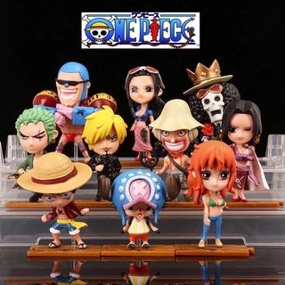 โมเดล วันพีช one piece ขนาด 9-10 Cm กลุ่มหมวกฟางลูฟี่ งานสวยมาก ราคาถูก ฐานต่อกันได้ยกชุด