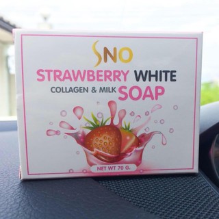 สบู่ sno strawberry white soap