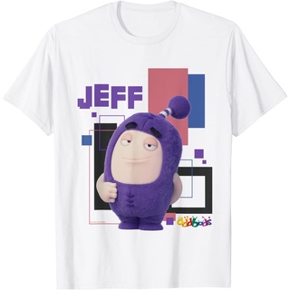 เสื้อยืดผ้าฝ้ายพรีเมี่ยม เสื้อยืด พิมพ์ลายกราฟิก Oddbods Jeff the Artist