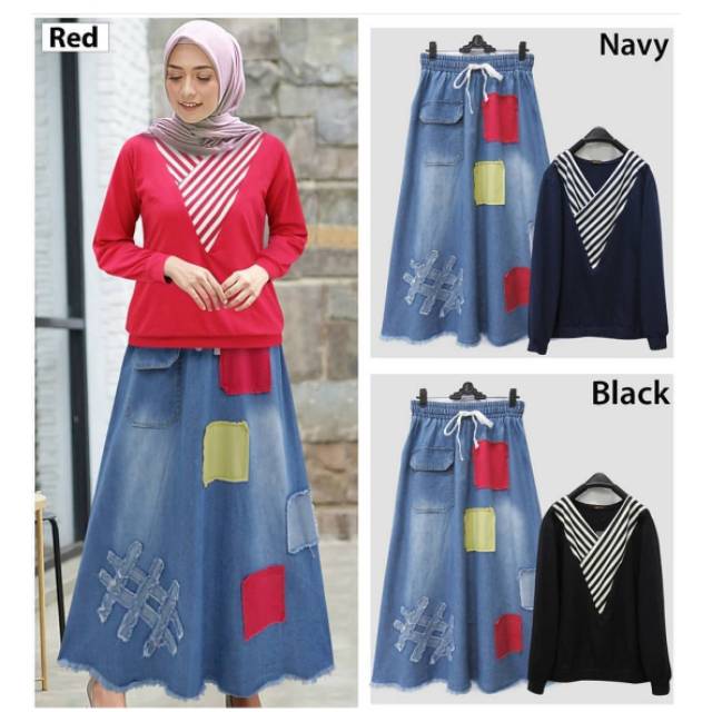 กางเกงยีนส์ skirt SET