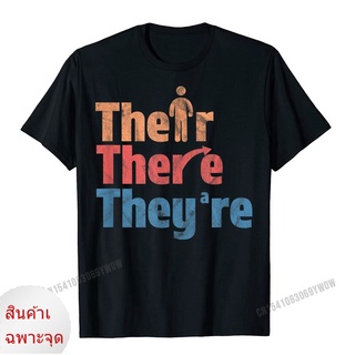 เสื้อยืด พิมพ์ลายตํารวจ Their Have Theyre English Teacher Gramma น่ารัก