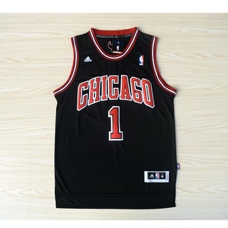 【4 styles】NBA jersey Chicago Bulls 1# ROSE black basketball jersey