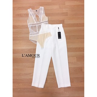 เสื้อบอดี้สูทลูกไม้สีขาว เว้าหลังเซ็กซี่สุดๆ Label : L’AMOUR