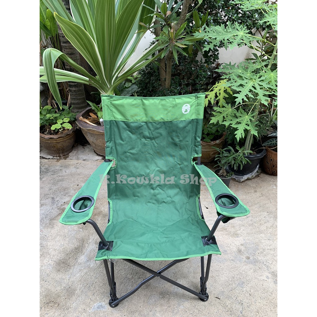 สินค้าพร้อมส่ง เก้าอี้แคมป์ปิ้ง เก้าอี้โคลแมน  Coleman High back Relax chair สีเขียว
