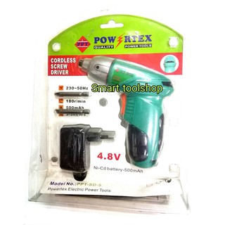 PowerTex ไขควงไร้สาย มัลติฟังก์ชั่น DC 4.8 V.