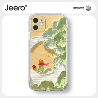 Jeero เคสไอโฟน เคสซิลิโคนนุ่มกันกระแทกใสน่ารักตลก เคสโทรศัพท์ Compatible for iPhone 14 13 12 11 Pro Max SE 2020 X XR XS 8 7 Plus พลัส HFF1645