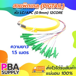 สายพิกเทล (Pigtail) 12Core LC/APC / SM-SX /0.9/1.2m