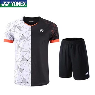 Yonex เสื้อยืด แขนสั้น แบบแห้งเร็ว ลายแบดมินตัน สําหรับผู้ชาย และผู้หญิง