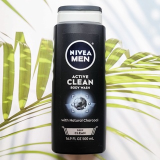 NIVEA® Men Deep Active Clean Body Wash 500mL นีเวีย เจลอาบน้ำ สำหรับผู้ชาย  8-hour Fresh Scent