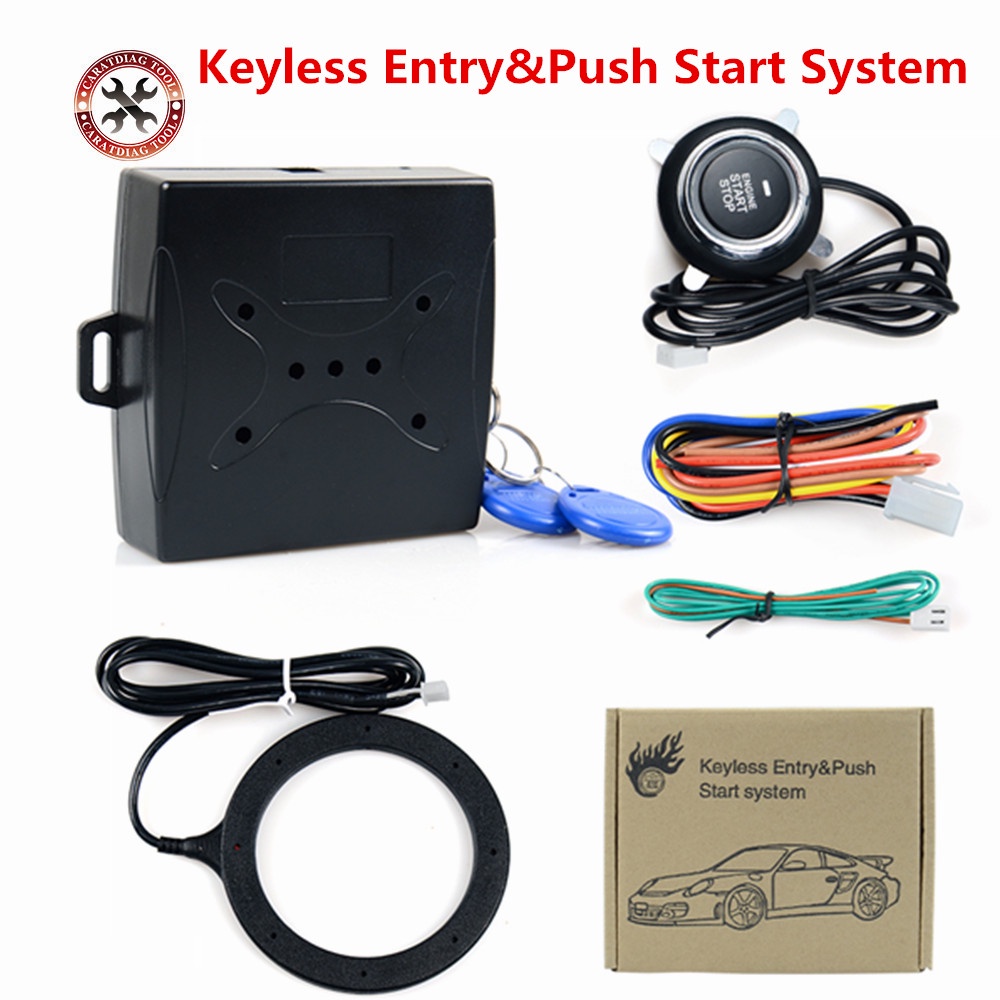 Overseas 12V Car Start Stop Button Engine Push Start Button Alarm Lock Keyless System Door Push Button Tactile Buttons