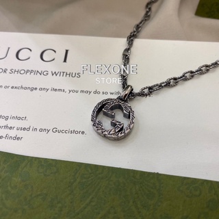 สร้อยคอ Gucci interlocking G เงินแท้รมดำ