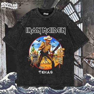 เสื้อยืด พิมพ์ลาย Iron Maident TEXAS OVERSIZE WASHING VINTAGE TEE สําหรับผู้ชาย | เสื้อยืด โอเวอร์ไซส์ | เสื้อยืด ขนาดให