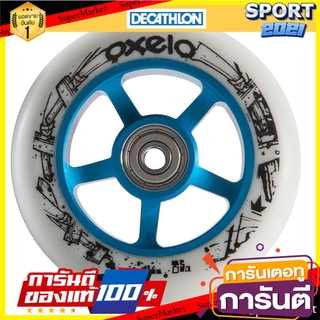 ล้อสกู๊ตเตอร์ PU 1 x 100 มม. (สีขาว/ฟ้า) 1 x 100mm PU scooter wheel (white / blue)