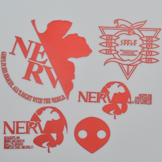 NERV สติกเกอร์โลหะ EVA Neon Genesis Evangelion สำหรับโทรศัพท์มือถือ โน้ตบุ๊ค