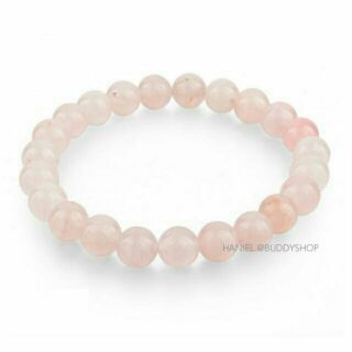 โรสควอดซ์ Rose Quartz ขนาด 10มม. สร้อยข้อมือ หินนำโชค