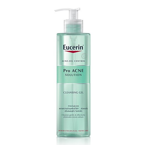 Eucerin Pro ACNE Solution Cleansing Gel ยูเซอรีน เจล ทำความสะอาดผิวหน้า เพื่อลดปัญหาสิว 400ml.