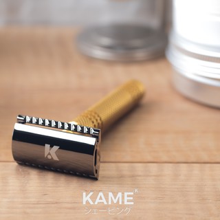 NEW มีดโกนสองคม KAME (คาเมะ) GT KMS95 black.gold (Gold) มีดโกนหนวด