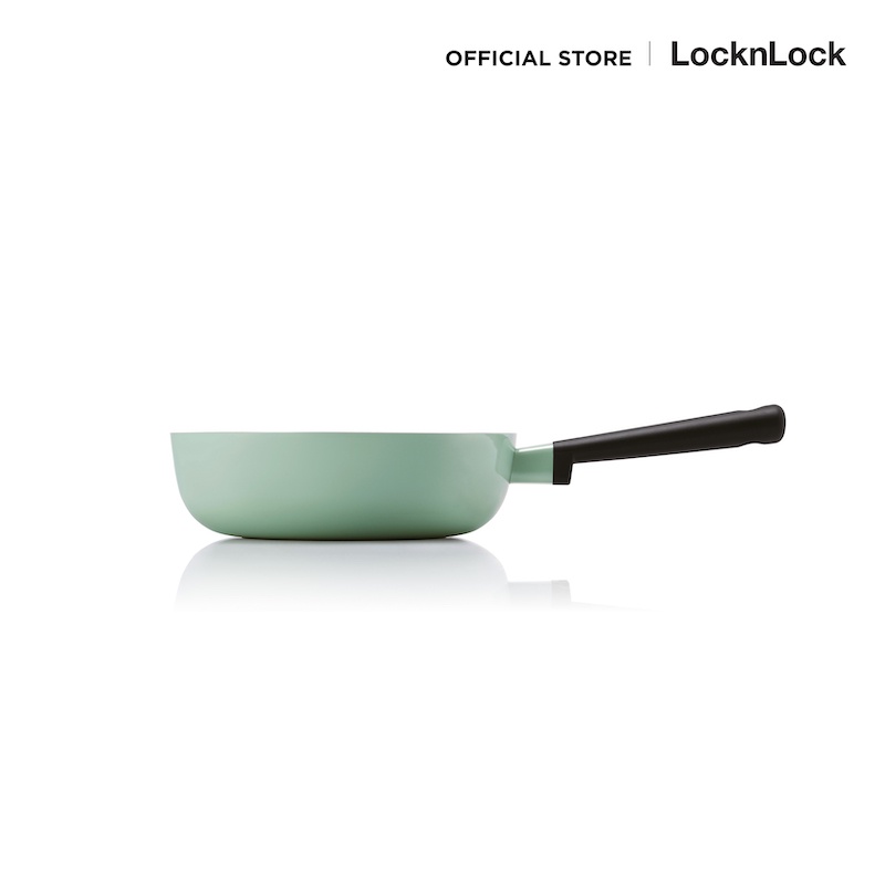 LocknLock กระทะก้นลึก สีเขียวมิ้นต์ Decore Wok 24 cm. รุ่น LDE1245IH