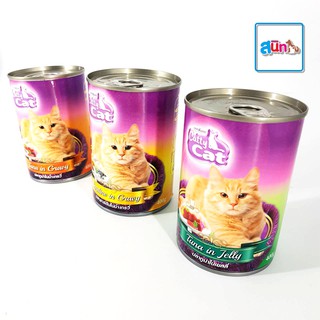 Catty Cat อาหารกระป๋องสำหรับแมว มีส่วนผสมของปลา วิตามินอีและ โปรตีน 400กรัม