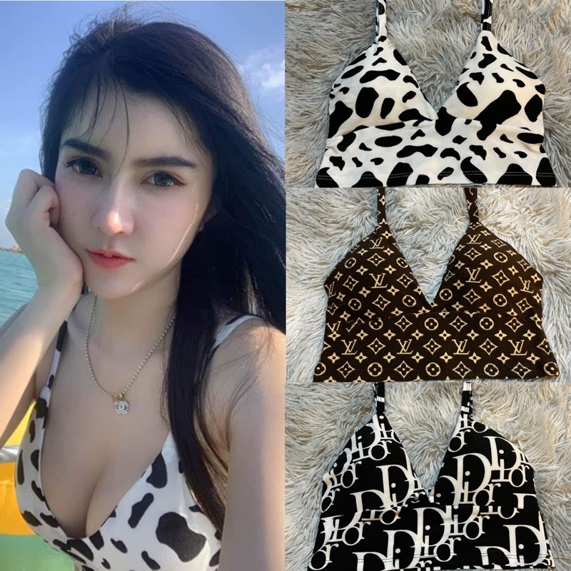โล๊ะสต๊อก เสื้อสายเดี่ยวพร้อมฟองน้ำ ถูกที่สุด