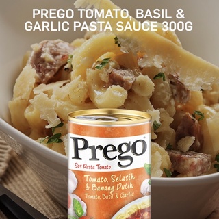 🥫🍅🧄🥬 Prego Tomato Basil &amp; Garlic Pasta Sauce 300g  🍅🧄🥬 พรีโก้ มะเขือเทศผสมกระเทียมและโหระพา พาสต้า ซอส 300กรัม