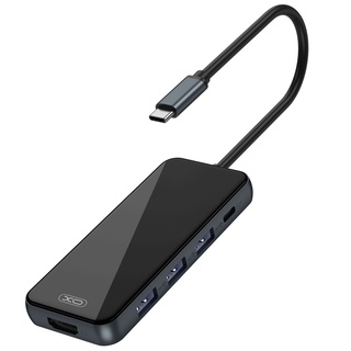 ฮับไทป์ซี หัวแปลงHDMI XO รุ่น HUB002 ขยายช่อง 5in1 USB-C to HDMI+VGA USB 3.0 พอร์ตชาร์จ TYPE-C input เพิ่มช่องใช้งาน