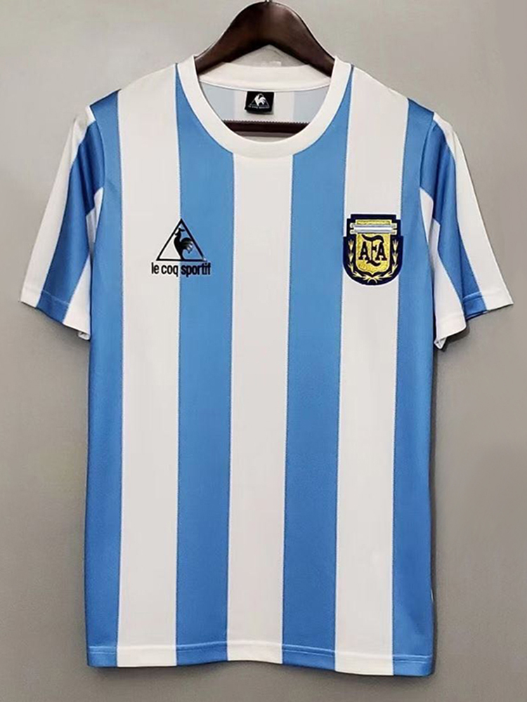 Size:XS,Color:G1 AWSCDCS 1986 Copa del Mundo Classic Argentina Forever Hero Número 10 Ballon D'or Maradona Camisa Vintage Camisa Uniforme T-Shir 