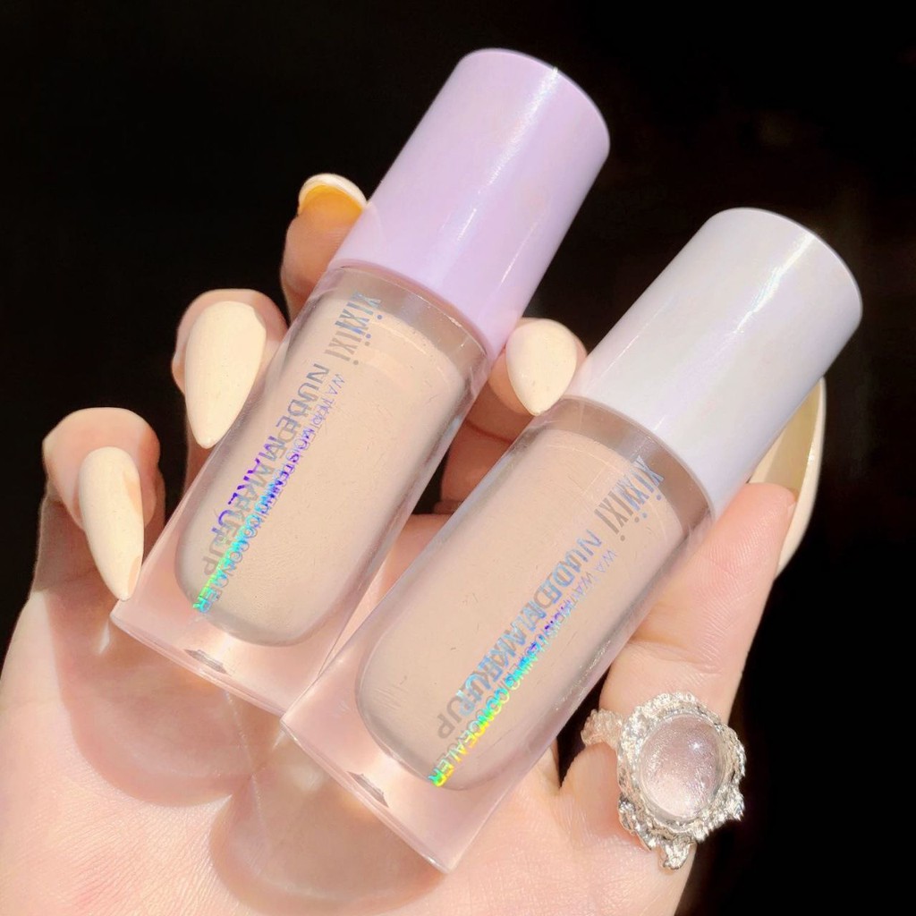 คอนซีลเลอร์แบบพกพา ☃☜XIXI Concealer เนื้อครีมให้ความชุ่มชื้นไม่ติดขัดปกปิดถุงใต้ตารอยฉีกขาดรอย