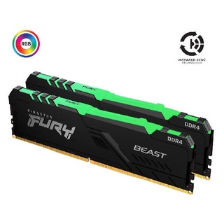 KINGSTON FURY BEAST DDR4 RGB (KF436C17BBAK2/16 ) RAM (หน่วยความจำ)16GB (8GBx2)  DDR4 3600MHz 💥ประกันศูนย์ตลอดการใช้งาน💥