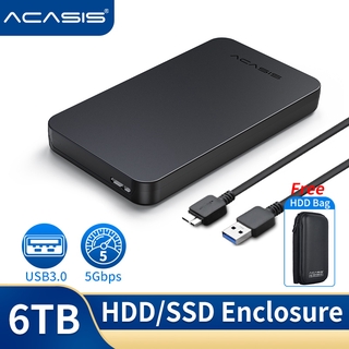 Acasis 2 . 5 นิ้ว Usb 3 . 0 Sata Hdd กล่องฮาร์ดดิสก์ไดรฟ์ภายนอก Hdd 5 Gbps Support 2tb