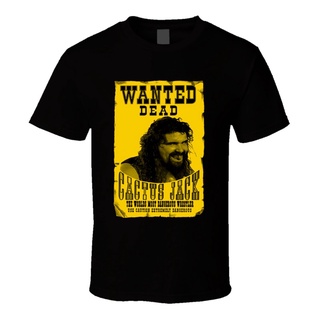 เสื้อยืดผ้าฝ้าย 100% พิมพ์ลายกระบองเพชร Mick Foley สไตล์ฮิปฮอป สําหรับผู้ชาย LHZYสามารถปรับแต่งได้