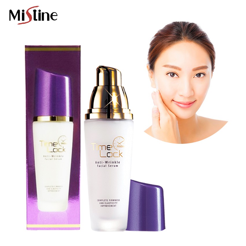 Mistine Time Lock Anti-Wrinkle Serum 35ml. มิสทีน ไทม์ ล็อค แอนตี้ - ริงเคิล เซรั่ม บำรุงผิวหน้า